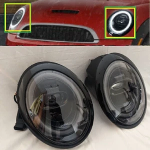 R52 MINI Cooper S JCW LED Halogen Scheinwerfer 2005 - 2008 LCI RHD LHD schwarz - Bild 1 von 9