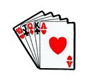Aufnäher Aufbügler Patch backpack royal flush poker karten spiel