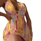 Women Swimsuit Ladies Back V-Neck Bathing Suit with Cover Up-Ins
