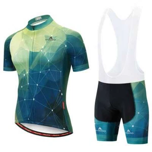 Miloto Men's Cycling Bib Kit Reflective Bike Jersey and Bib Shorts Padded Set - Picture 1 of 16