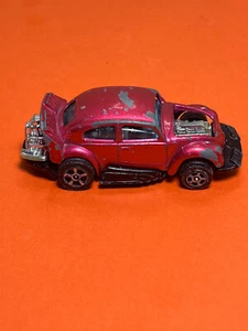 Corgi Volkswagon Beetle Hot Rod VW Juniors Whizzwheels Vintage Red Britain - Picture 1 of 6