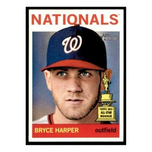 2013 Topps Heritage #440 Bryce Harper High Grade Washington Nationals Baseball