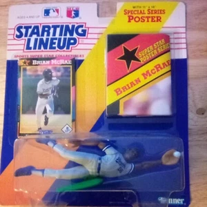 1992 Kenner Starting Lineup SLU BRIAN MCRAE KANSAS CITY ROYALS with poster - Picture 1 of 1