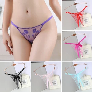 Neu Damen-Höschen Spitze offener Schritt Dessous Slip ouvert Tanga Unterwäsche - Bild 1 von 13
