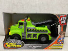 Road Rippers City Service Fleet Green Tow Truck Lights and Sounds IOB