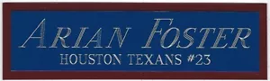 ARIAN FOSTER TEXANS NAMEPLATE FO AUTOGRAPHED SIGNED FOOTBALL HELMET JERSEY PHOTO - Picture 1 of 8