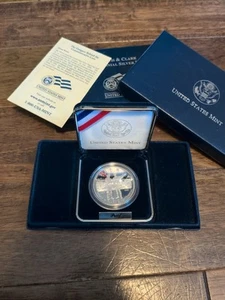 2004 Lewis & Clark Bicentennial PROOF 90% Silver Dollar US Mint Coin Box and COA - Picture 1 of 3