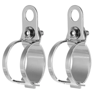 2 Pcs Turn Signal Base Motorbike Fork Light Mount Indicator Brackets Clamp - Foto 1 di 12