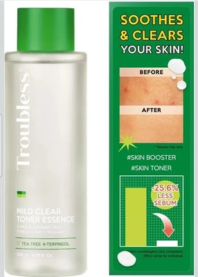 Essência toner leve e transparente sem problemas - Toner facial tea tree para todos os tipos de pele - Imagem 1 de 3