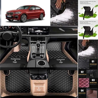 For BMW X3 Car Floor Mats PU Leather Auto Pads Interior Accessories Foto 1 de 4