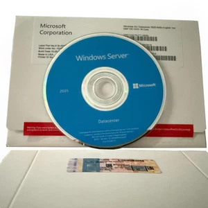 Centre de données Microsoft Windows Server 2025 | licence + DVD | NEUF et dans son emballage d'origine | 16 cœurs - Photo 1/2