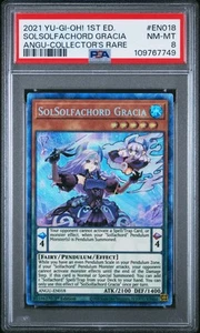 2021 YU-GI-OH! ANCIENT GUARDIANS #EN018 SOLSOLFACHORD GRACIA CR PSA 8 SLAB - Picture 1 of 3