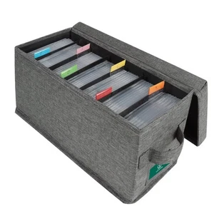 TWAVETREE CD Storage Box with Lid, Practical Case Holder Organizer with Index... - Picture 1 of 7