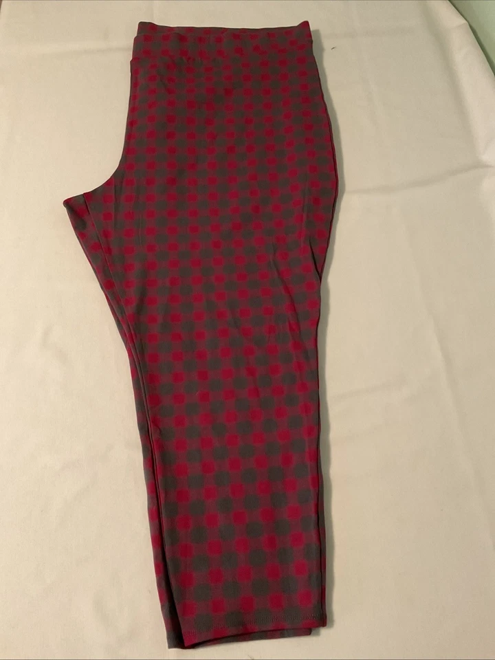 Leggings tórridos rosa y gris a cuadros pantalones mezcla de algodón talla 6X 30 6 NUEVO Foto 1 de 4