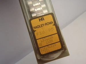 16mm Hadley Roma Stainless-Steel Watch Band Straight Ends LB5222W New Old Stock - Picture 1 of 18