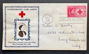 AtoZ. Crosby Photo FDC Clara Barton Nurse Red Cross Founder - Picture 1 of 2