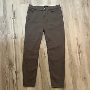 BUFFALO David Bitton Havana High Rise Soft Stretch Ankle Pant Olive Green - Picture 1 of 12