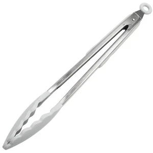 Chef Craft Premium Silicone Sturdy Colorful Summer BBQ 13" Tongs, Grey - Picture 1 of 1