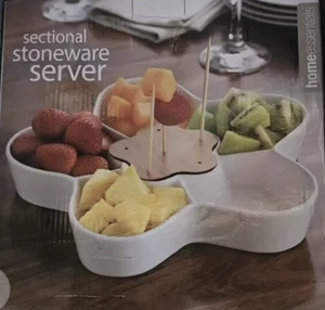 Home Essentials Serving Tray Stoneware Sectional Skewer Holder - Picture 1 of 5