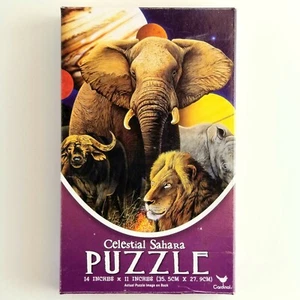 Jigsaw Puzzle 500 Piece Celestial Sahara 2016 Cardinal 14" x 11" Lion Elephant - Picture 1 of 5
