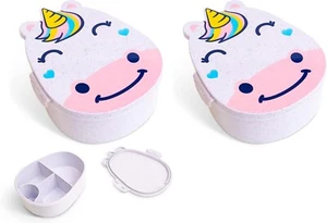 Bentgo Kids' Unicorn Prints Leak-proof, 4 Compartment Bento-Style Lunch Box 2pk - Picture 1 of 8