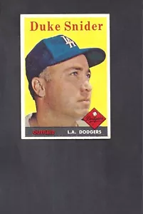 1958 TOPPS #88 DUKE SNIDER-3--BV $120--DODGERS--TINY CREASE/WRINKLE--EX - Picture 1 of 2
