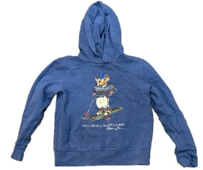 Polo RALPH LAUREN Kids Cotton Blend Polo Bear Print Hoodie 10/12 - Image 1 of 4