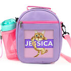 Personalised Lunch Bag Kitten School Girls Kids Cooler Box With Strap Gift KS241