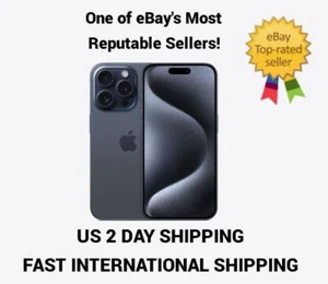 Apple iPhone 15 Pro Plateau SIM Physique Bleu Titane Double SIM - Livraison Rapide🔥 - Photo 1 sur 5