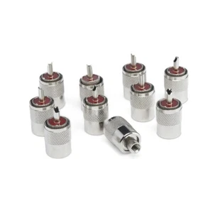 Opakowanie 10 x wtyczki męskie PL259 złącza do kabla 6mm (np. RG58 / KONCENTRYCZNY) - Zdjęcie 1 z 1