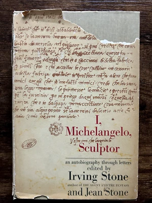 FIRST EDITION I, Michelangelo, Sculptor (1962) Irving Stone & Jean Stone - Image 1 of 4