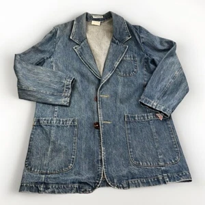Vintage Guess Denim Chore Coat Men 42 Button Front Workwear Barn Farm USA - Picture 1 of 22