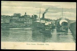 ESCENA DEL RÍO - CLEVELAND, OH POSTAL - Imagen 1 de 1