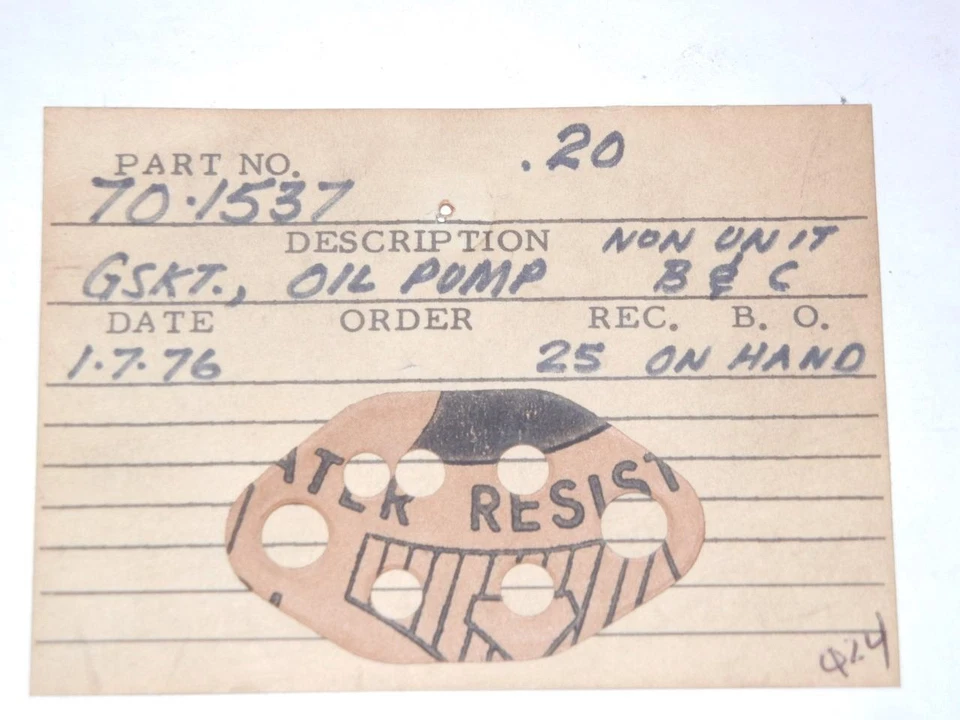 Pre-unit Triumph 500 5T 650 6T T110 oil pump gasket QTY=1 original UK 70-1537 - Imagem 1 de 1