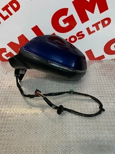 2019 AUDI Q5 DOOR MIRROR IN BLUE N/S PASSENGER SIDE POWERFOLDING MIRROR - Picture 1 of 6