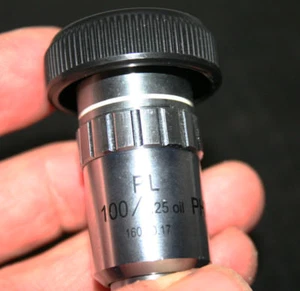 Fisher Mikroskop 100X Plan PHP Phasenkontrast Objektiv Neu - Bild 1 von 2