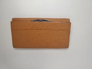 Geldbörse Leder Neu mit Mängeln Vintage Blumenmuster - Bild 1 von 15