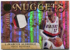 2010-11 LAMARCUS ALDRIDGE GOLD STANDARD GOLD NUGGETS PRIME PATCH CARD 24/25!