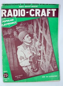 Radio Craft Magazine ~ August 1943 ~ Wartime Electronics ~ Very Good Condition - Picture 1 of 5