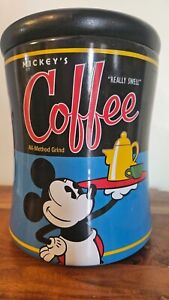Mickey’s “Really Swell” Coffee Disney Blend Theme Parks Black/Blue 8" Jar w/Lid