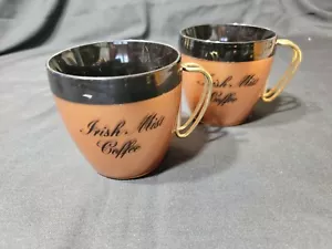 2 RARE MCM Wire Handle HEUBLEIN Irish Mist Coffee West Bend THERMO-SERV CUPS HTF - Picture 1 of 6