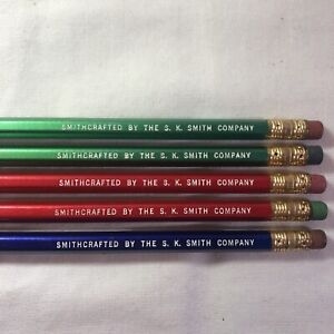 Lot of 5 Vintage Pencils Smithcrafted by the S. K. Smith Company Unsharpened!