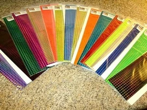 Paquete de 2 cintas holográficas para señuelos de pesca escala prisma mosaico de 3" x 12" en 17 colores - Imagen 1 de 18