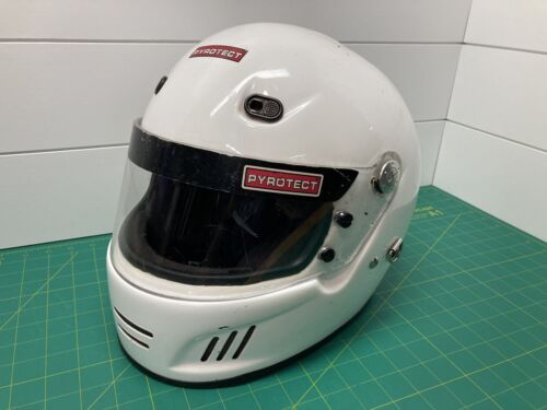 Pyrotect Black Full Face Racing Helmet Snell SA2005 Size LARGE Well Used