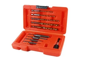 11Pcs Screw Extractor Set Easy Out Bolt Extractor and HSS Steel Cobalt Left ... - Picture 1 of 8