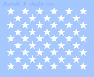 1" STAR STENCIL "50 STARS" AMERICAN FLAG PAINT COLOR ART TEMPLATE CELESTIAL NEW - Picture 1 of 1