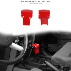 Gear Shift Knob Handle Decor Trim For Jeep Wrangler JK JKU 07-10 Red Accessories - Picture 1 of 8