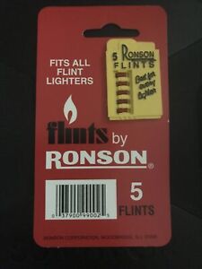 Ronson Lighter Flints ~ 2 Cards/5 Per Card ~ Zippo ~ Fits All Flint Lighters