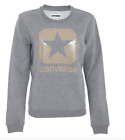 Converse Women's Metallic Box Star Crew Sweatshirt BNWT Grey
