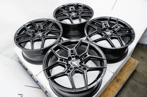 Kudo Racing Noxious 17x7.5 5x100 5x114.3 Full Black Wheels Rims Subaru Impreza - Picture 1 of 8